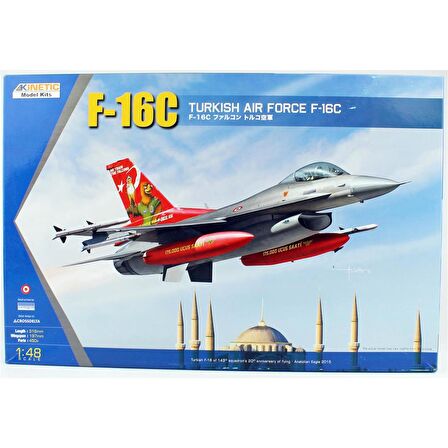 Kinetic K48069A 1/48 F-16C Türk (143 Filo 20.yıl özel şema)  Savaş Uçağı, Plastik Model Kiti