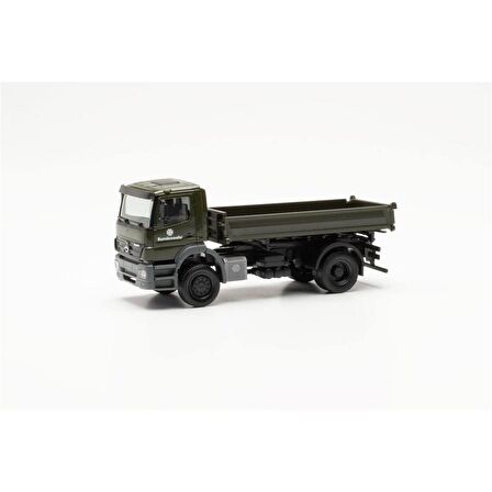 Herpa 746946-002 1/87 Ölçek, Mercedes-Benz Axor Üç yönlü Damperli Askeri Kamyon (Alman Ordusu), Sergilemeye Hazır Model Araç