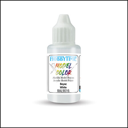 Hobbytime 350 18 ml. RAL9016, Beyaz (White), Akrilik Model Boyası