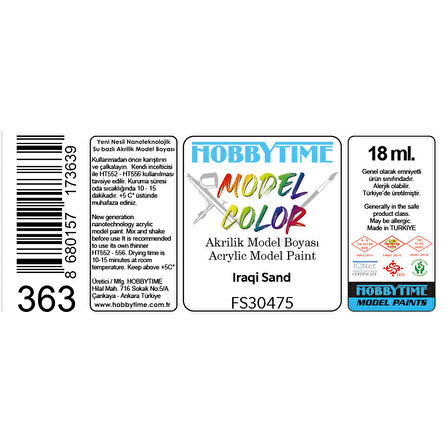 Hobbytime 363 18 ml. FS30475, Iraqi Sand, Akrilik Model Boyası