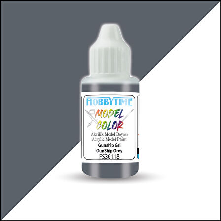 Hobbytime 409 18 ml. FS36118, Gunship Gri (GunShip Grey), Akrilik Model Boyası
