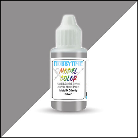Hobbytime 442 18 ml. Metalik Gümüş (Silver), Akrilik Model Boyası