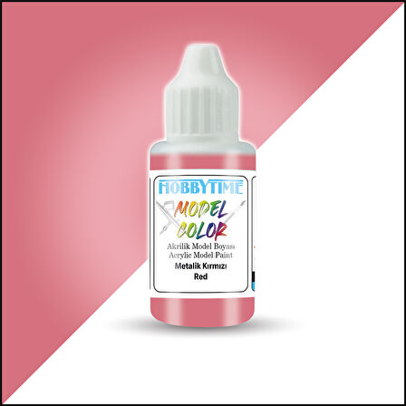 Hobbytime 447 18 ml. Metalik Kırmızı (Red), Akrilik Model Boyası