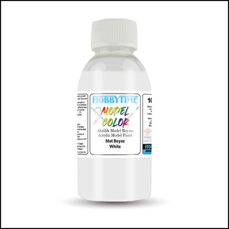 Hobbytime 476 100 ml. Mat Beyaz (White ), Akrilik Model Boyası