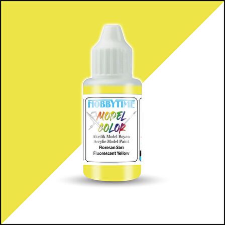 Hobbytime 491 18 ml. Floresan Sarı (Fluo.Yellow), Akrilik Model Boyası
