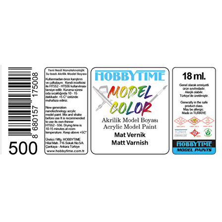 Hobbytime 500 18 ml. Mat Vernik (Matt Varnish)