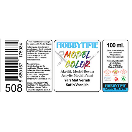 Hobbytime 508 100 ml. Yarı Mat Vernik (Satin Varnish)