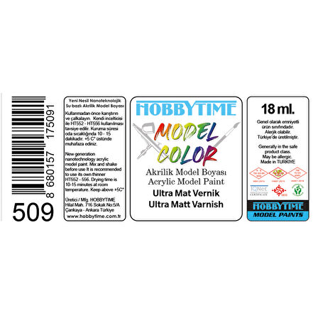 Hobbytime 509 18 ml. Ultra Mat Vernik (Ultra Matt Varnish)