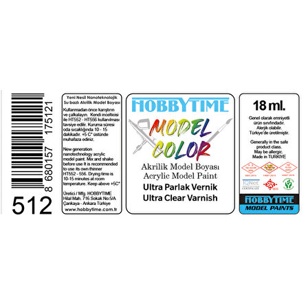Hobbytime 512 18 ml. Ultra Parlak Vernik (Ultra Clear Varnish)