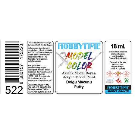 Hobbytime 522 18 ml. Dolgu Macunu (Putty)