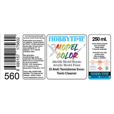 Hobbytime 560 250 ml. El Aleti Temizleme Sıvısı (Tools Cleaner)