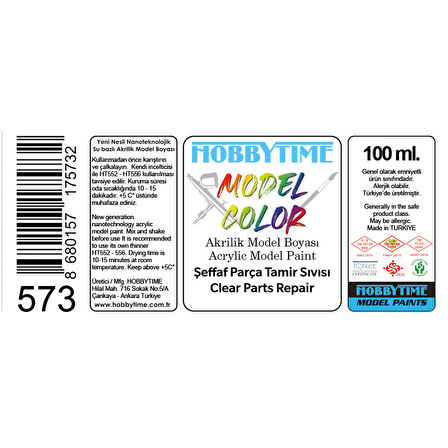 Hobbytime 573 100 ml. Şeffaf Parça Tamir Sıvısı (Clear Parts Repair)