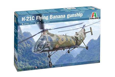 Italeri 2774S 1/48 H-21C (Flying Banana) Askeri Helikopter Demonte Plastik Maketi