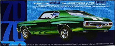 AMT 1143M 1/25 1970 Chevy Chevelle SS Araba Demonte Plastik Maketi