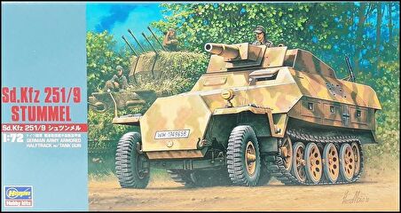 Hasegawa MT46 31146 1/72 Ölçek Sd.Kfz 251/9 (Stummel) Yarı Paletli Personel Taşıyıcı Plastik Model Kiti