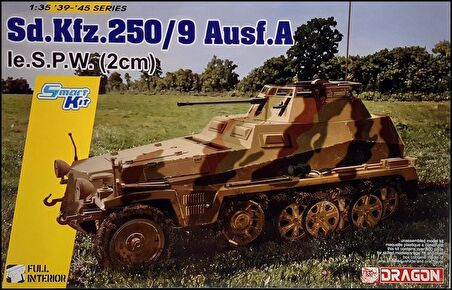 Dragon 6882 1/35 Ölçek Sd.Kfz.250/9 Ausf.A le.S.P.W. (2cm) Yarı Paletli Askeri Araç Plastik Model Kiti