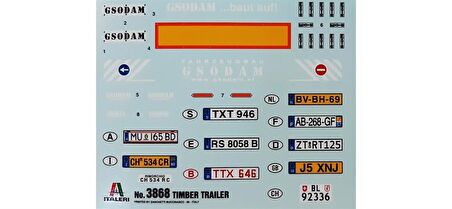 Italeri 3868S 1/24 Timber Trailer Tır Dorsesi Demonte Plastik Maketi
