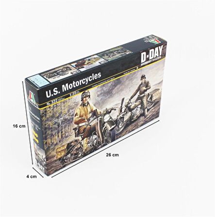 Italeri 0322S 1/35 U.S. Motorsikletler WW2 Demonte Plastik Maketi