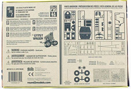 AMT 1067 1/25 Li'l Gypsy Wagon Show Rod, Demonte Plastik Yarış Aracı Maketi