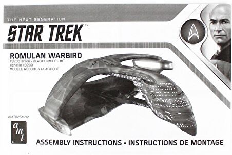 AMT 1125M 1/3200 Star Trek Romulan Warbird, Demonte Plastik Uzay Aracı Maketi