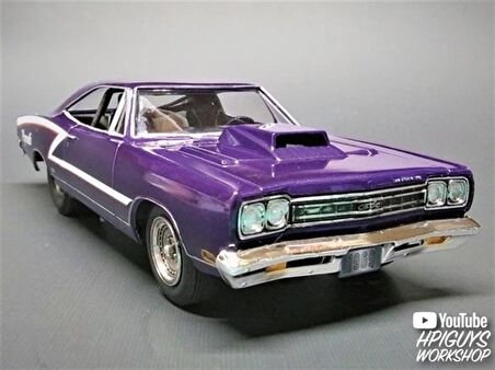 AMT 1180M 1/25 1969 Plymouth GTX Hardtop Pro Street 2T, Demonte Plastik Araba Maketi