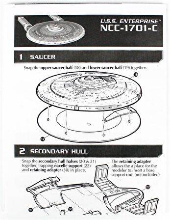 AMT 0954 1/2500 Star Trek U.S.S. Enterprise Box Set (Snap), Demonte Plastik Uzay Aracı Maketi