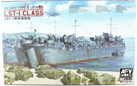 AFV Club SE73515 1/350 US WW2 LST-1 Class Çıkartma Gemisi Demonte Plastik Maketi