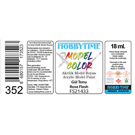 Hobbytime 352 18 ml. FS21433 Gül Tonu (Rose Flesh), Akrilik Model Boyası