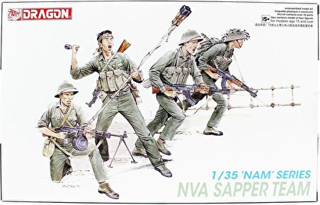 Dragon 3308 1/35 Ölçek NVA Vietnam Sapper Timi, Plastik Model Kiti