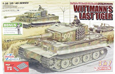 Dragon 6800 1/35 Ölçek Tiger 1, Geç Dönem Wittmann'ın Son Tankı Plastik Model Kiti