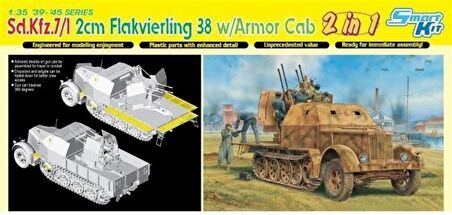 Dragon 6533 1/35 Ölçek Sd.Kfz.7/1 2cm Flakvierling 38 Uçaksavar Kamyonu Plastik Model Kiti