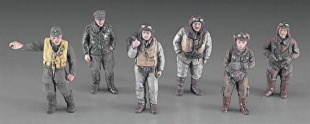 Hasegawa X48-7 36007 1/48 Ölçek WW II Pilot Figür Plastik Model Kiti