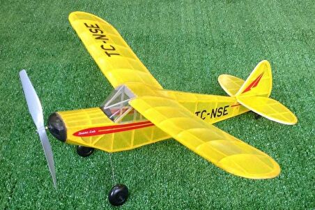 PM Model 2008 Piper Super Cub, Lastik Motorlu Demonte Serbest Uçuş Modeli