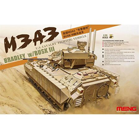 Meng SS-006 1/35 Ölçek M3A3 Bradley ve BUSK III, Zırhlı Personel Taşıyıcı, Plastik Model Kiti