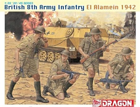 Dragon 6390 1/35 Ölçek İngiliz 8.Ordu Askerleri (El Alamein 1942) Figürleri Plastik Model Kiti