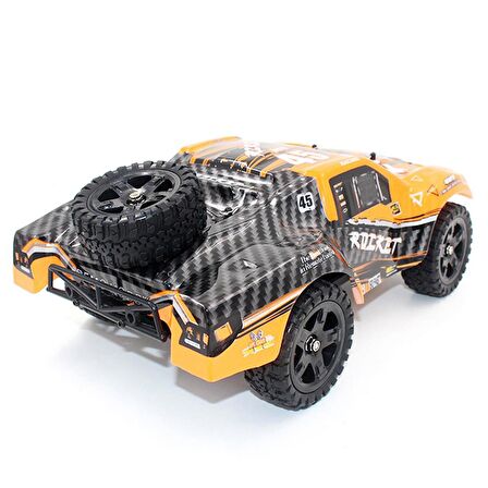 Remo 1621 1/16 Ölçek, 4WD Off Road Short Course (Rocket Smart) Turuncu Kaportalı, Fırçalı Motorlu,7.4V 1500Mah Li-Po Pilli, RC