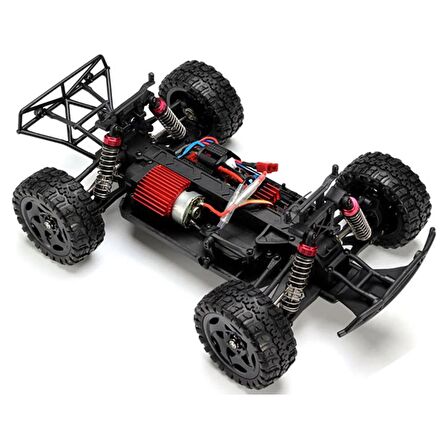 Remo 1621 1/16 Ölçek, 4WD Off Road Short Course (Rocket Smart) Kırmızı Kaportalı, Fırçalı Motorlu,7.4V 1500Mah Li-Po Pilli, RC