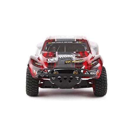 Remo 8021 1/8 Ölçek, 4WD Off Road Short Course (9 EMU) Kırmızı Kaportalı, Fırçalı Motorlu, 7.4V 3300Mah Li-Po Pilli, RC Model A