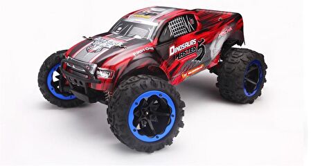 Remo 8032 1/8 Elektrikli 4WD Off Road Monster Truck (Dinosaurs Master) Kırmızı Kaportalı, Fırçalı Çift Motorlu, 7.4V 4200Mah Li