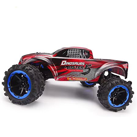 Remo 8036 1/8 Ölçek, 4WD Off Road PRO Monster Truck (Dinosaurs Master) Kırmızı Kaportalı, Fırçasız Motorlu, 7.4V 4200Mah Li-Po