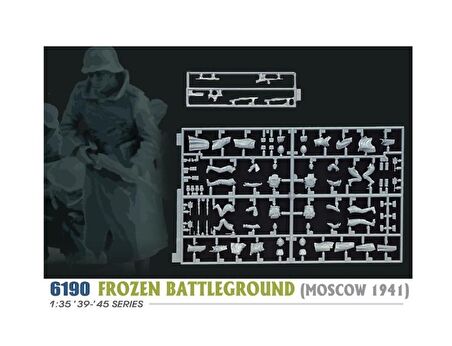 Dragon 6190 1/35 Ölçek Donmuş Savaş Alanı (Moskova 1941) Asker Figürleri Plastik Model Kiti