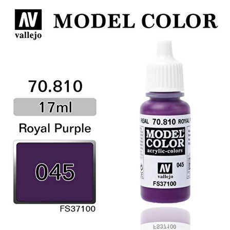 Vallejo 70810 17 ml. (45) Royal Purple-Matt, Model Color Serisi Model Boyası