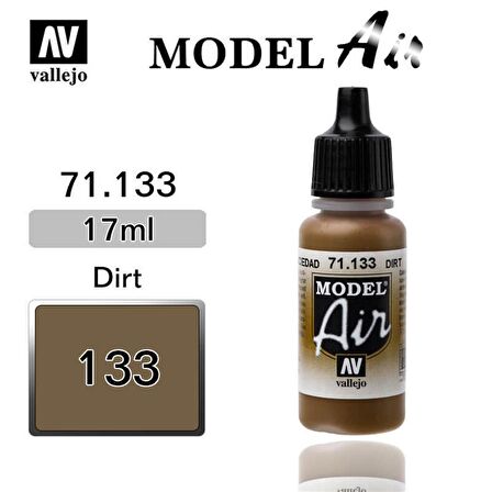 Vallejo 71133 17 ml. Dirt, Model Air Serisi Model Boyası