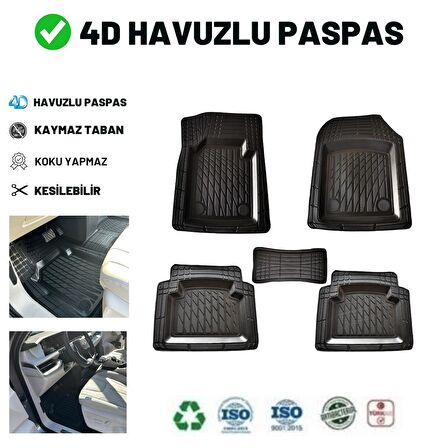 Peugeot 307 Hb 2003 4d Havuzlu Üniversal Yeni Nesil Paspas Siyah Gold Seri
