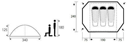 Trimm Apolom-D 3 Kişilik 4 Mevsim Çadır
