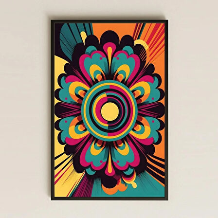 UV Baskılı Mandala Tablo - Retro Enerji