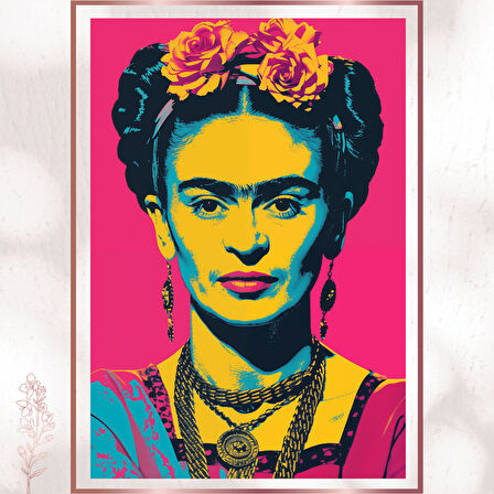 Pop Art Frida Kahlo - Renkli İkonik Poster