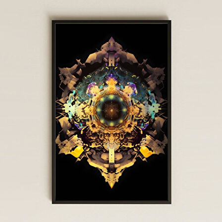 UV Baskılı Mandala Tablo - Kozmik Portal