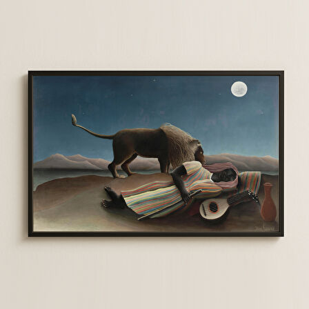 Henri Rousseau Uyuyan Çingene UV Baskı Tablo