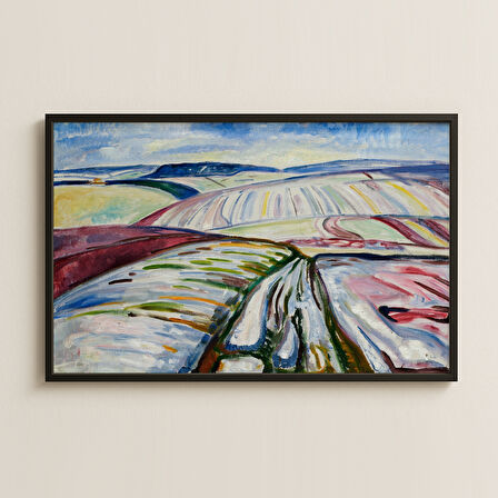 Gabriele Münter Kış Manzarası UV Baskı Tablo